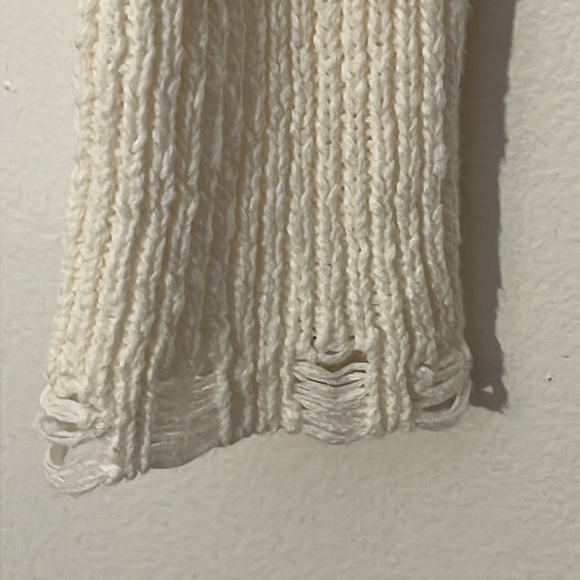 Moon & Madison | New cropped hooded cable knit sweater Womens size XL cream hood - Picture 4 of 10